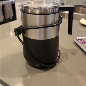 Stainless Steel and Black Electric Milk frother